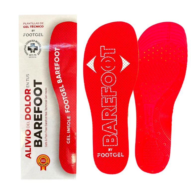 Plantillas Footgel Barefoot vistas de frente