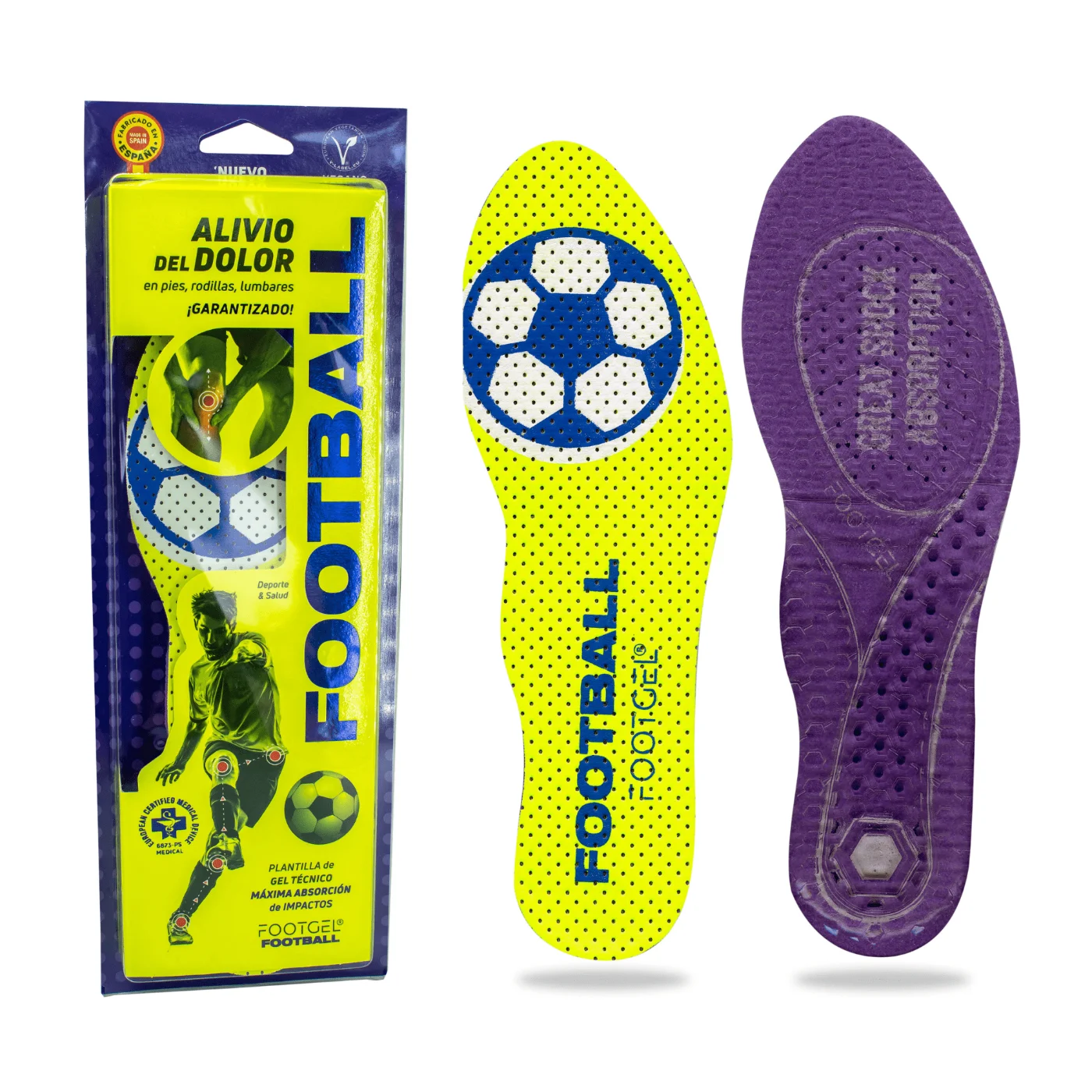 Plantillas Footgel Fútbol vistas de frente