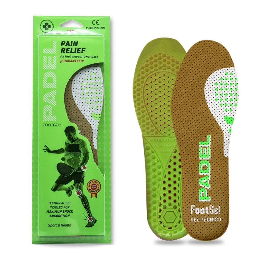 Plantillas Footgel Pádel vistas de frente