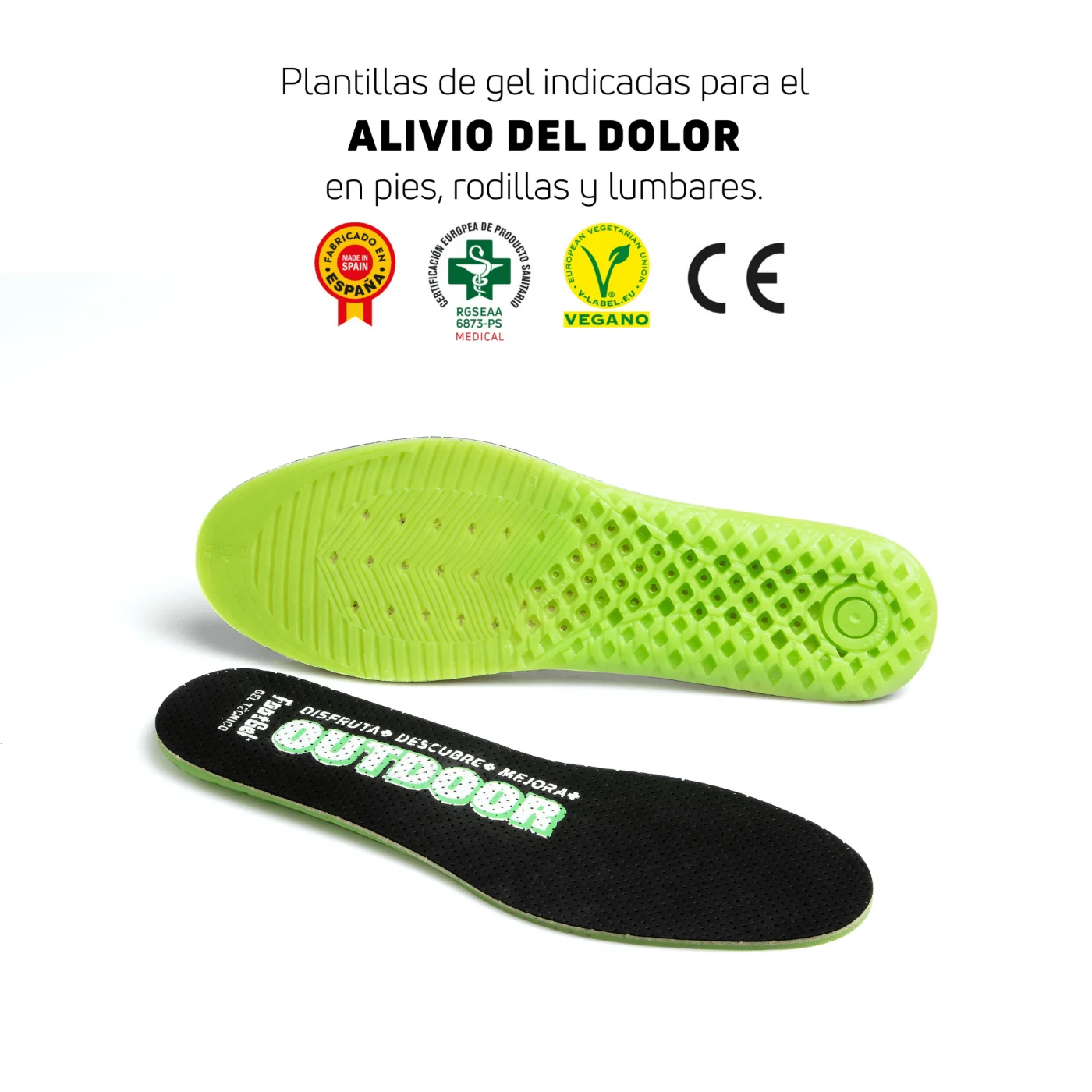 Estructura por capas de las plantillas Footgel Outdoor