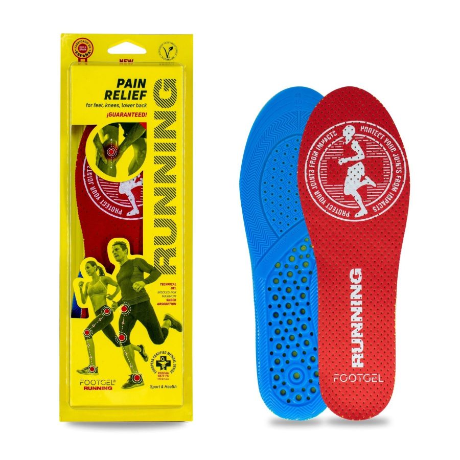 Plantillas Footgel Running vistas de frente