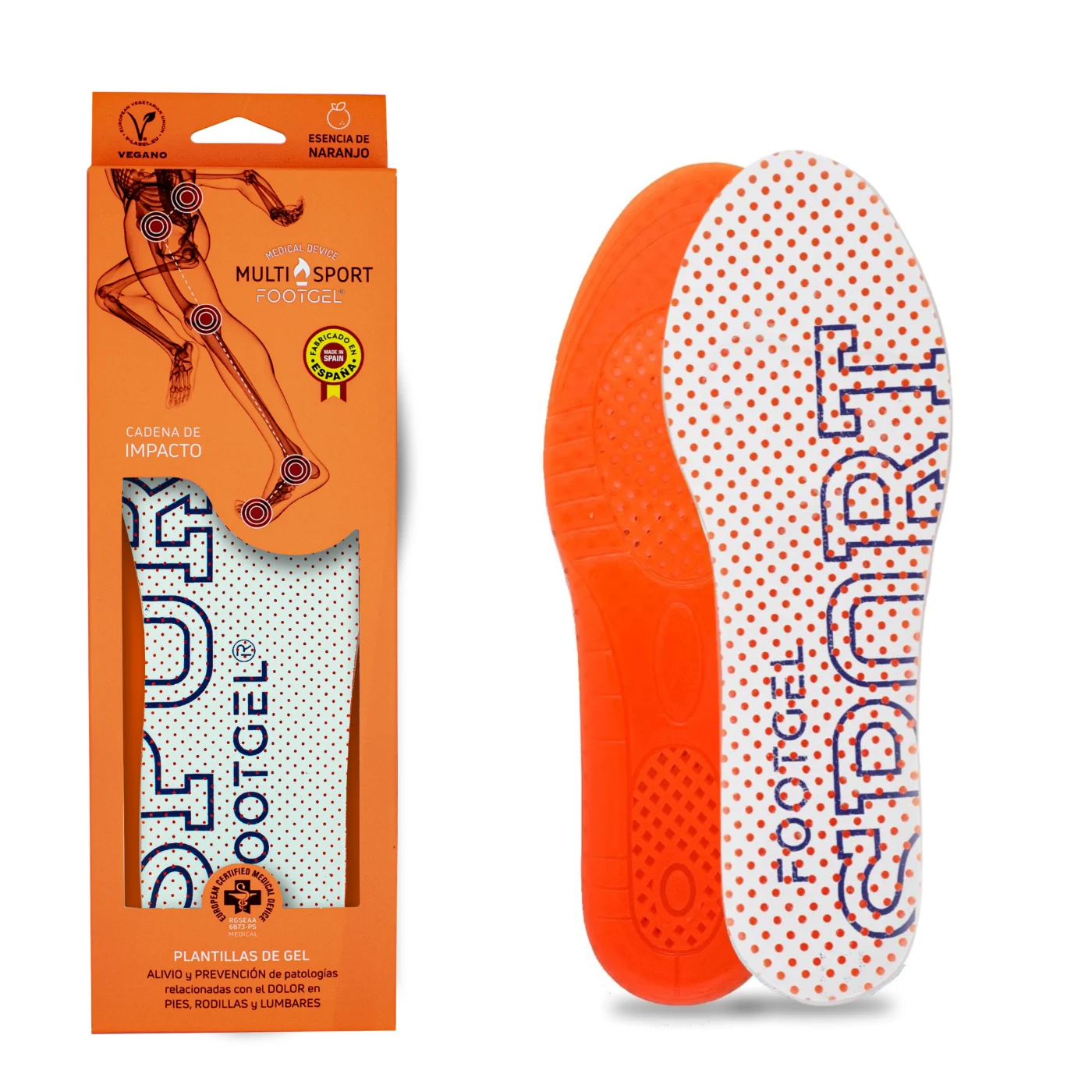 Plantillas Footgel Multisport vistas de frente